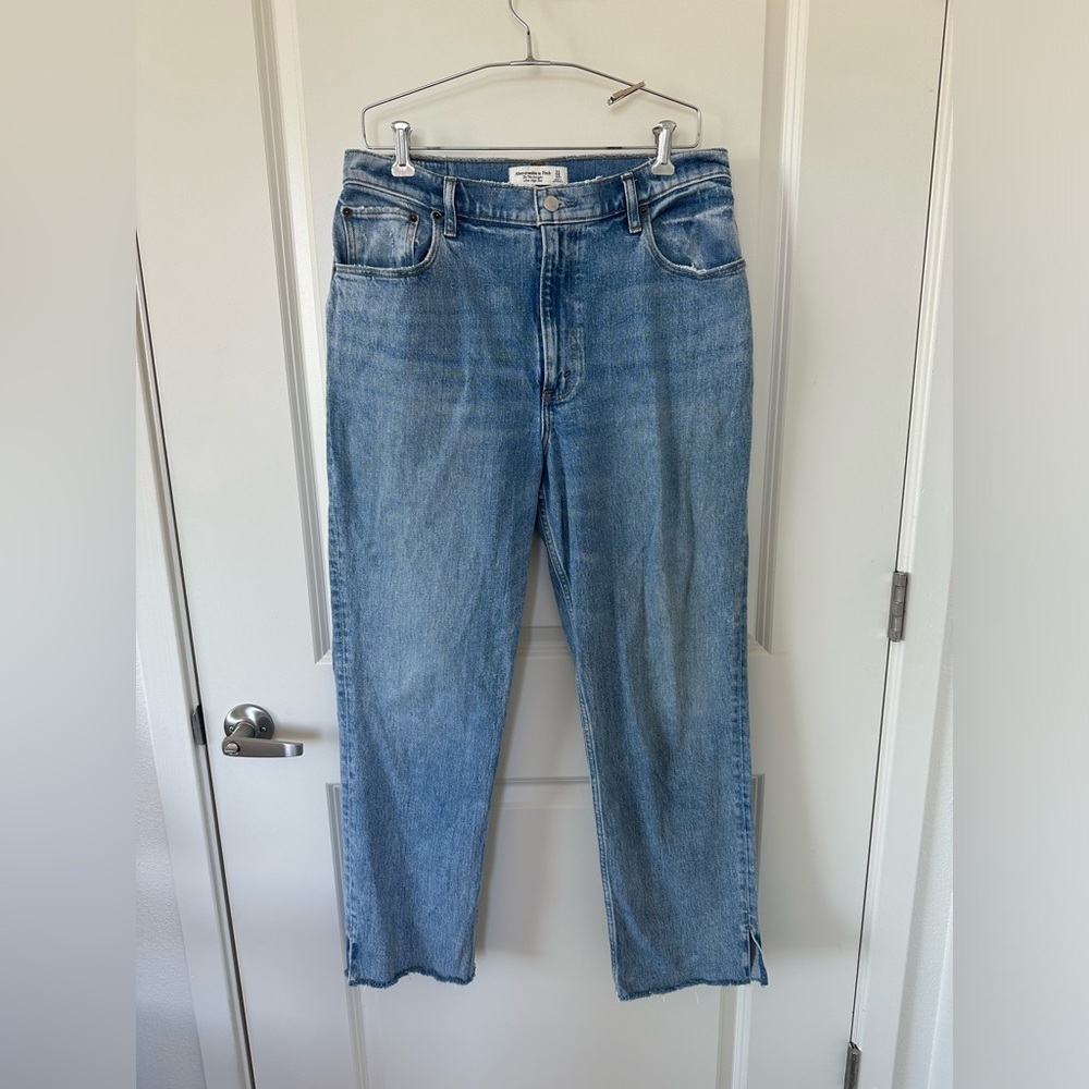 Abercrombie 90s straight ultra high rise curve love jeans